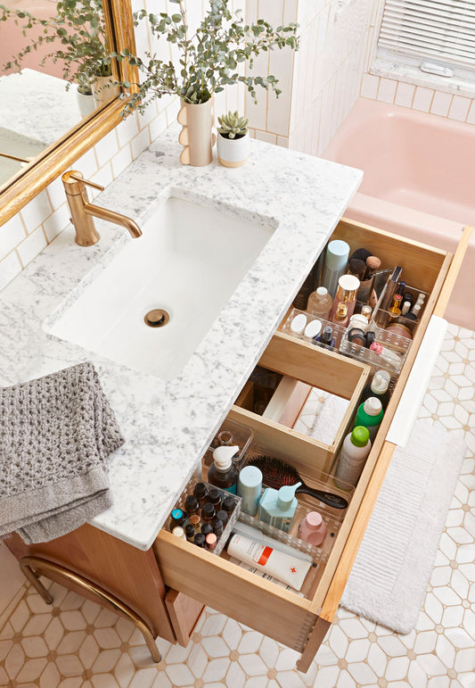Bathroom Counter Calm: Less Stuff, More Space