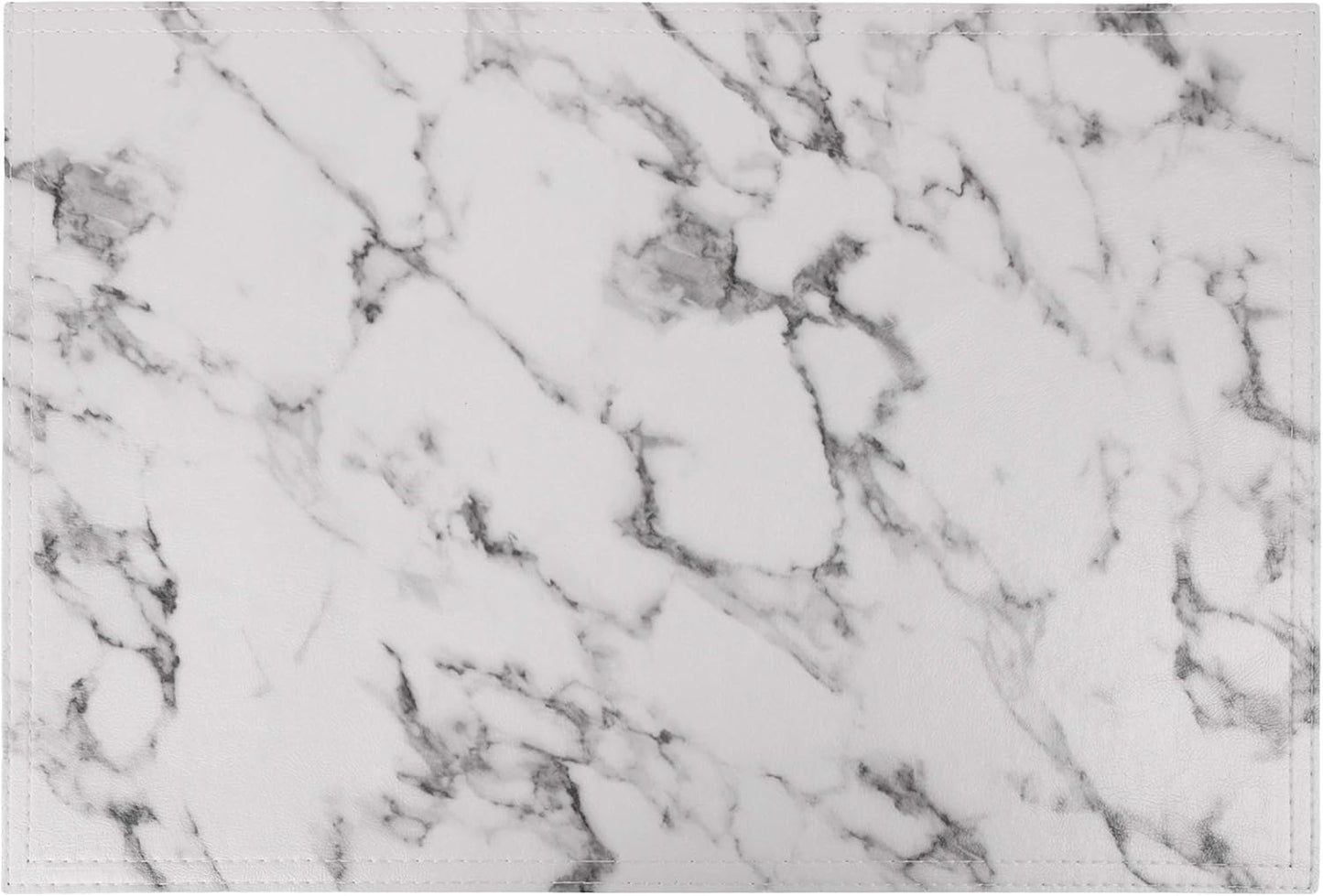 Marble Faux Leather PU Placemats, Set of 8, Easy to Clean, Heat & Stain Resistant for Conference Table,Dining Home Office Decor